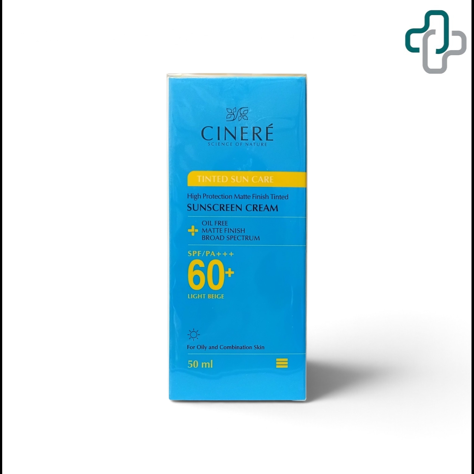 کرم ضد آفتاب رنگی سینره با SPF60 مناسب پوست چرب حجم 50 میلی لیتر