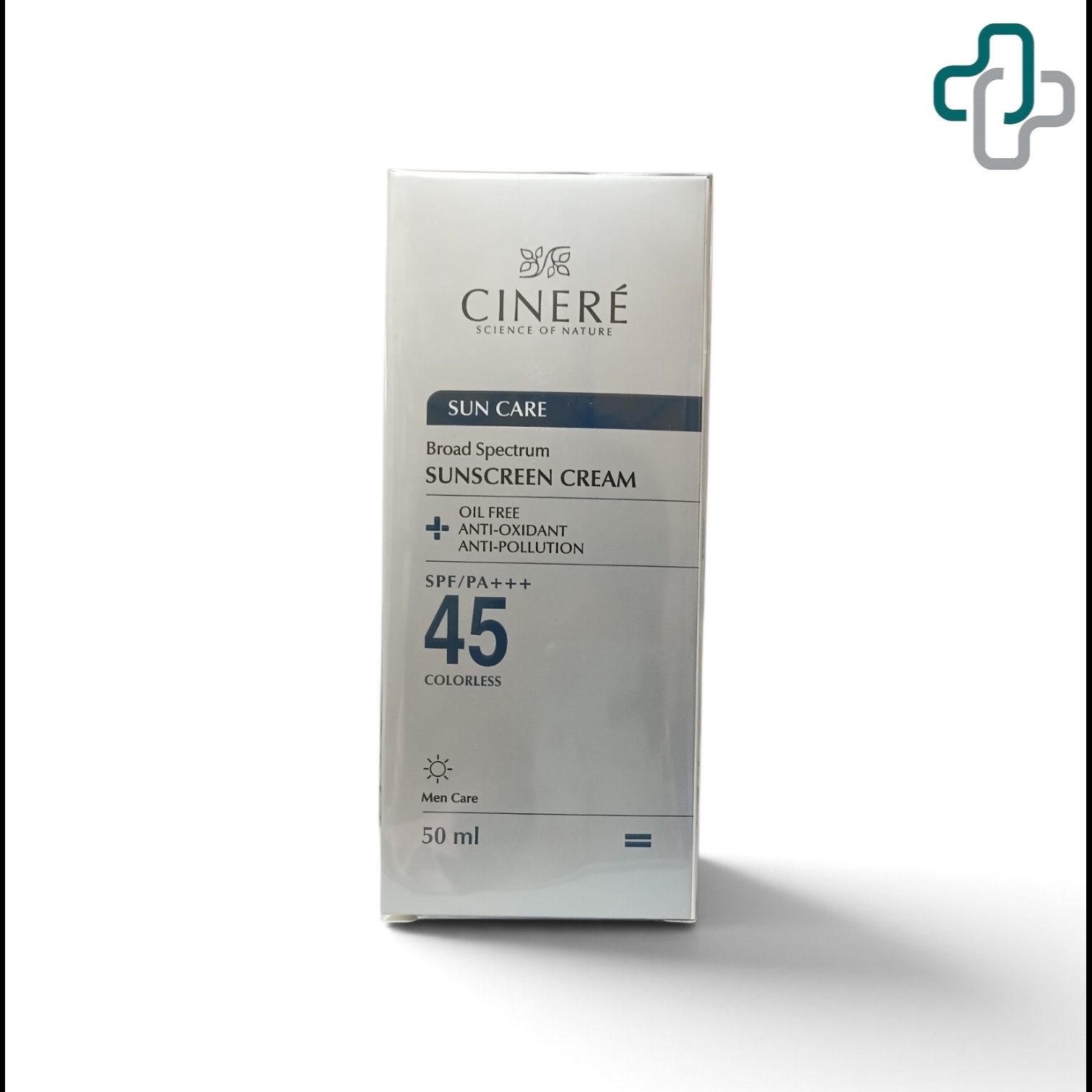 کرم ضدآفتاب آقايان SPF45 سینره، حجم 50 میلی‌لیتر - Cinere