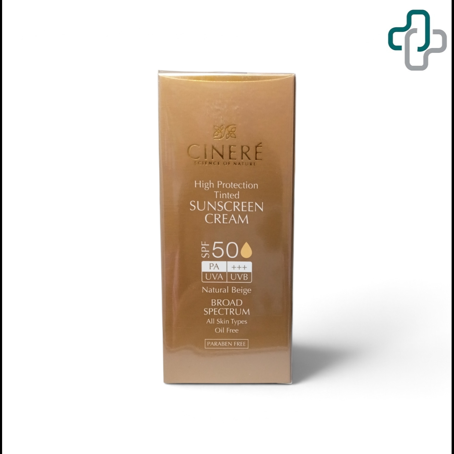 کرم ضد آفتاب بژ طبیعی +SPF50 سینره حجم 50 میلی لیتر - Cinere